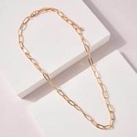 Gold Paperlink Chain.Necklace