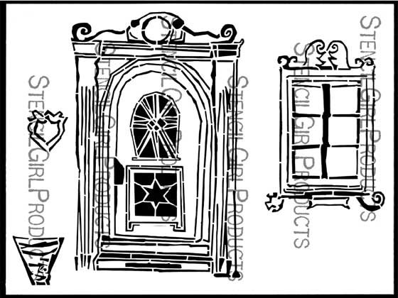 AC Stencil-Edelweiss Door & Window