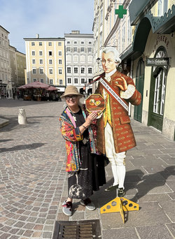 We wander through the towne of Salzburg and pick up some Mozart chocolates