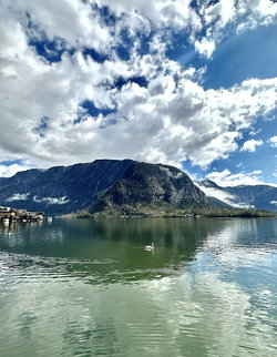 Hallstatt view of the lake