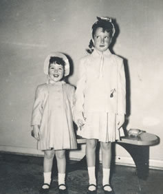 Sisters dressed in our favorite coats