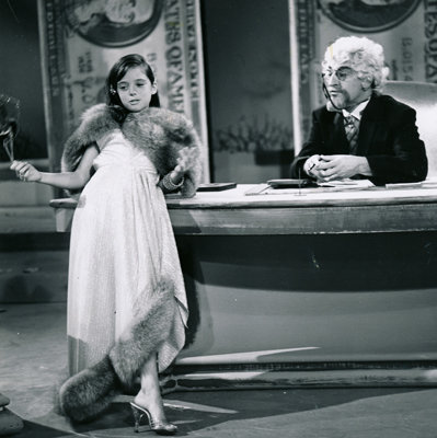 This was a dream sequence that I remember. It was so much fun dressing up in this gown with high heel shoes. What a fun episode. 