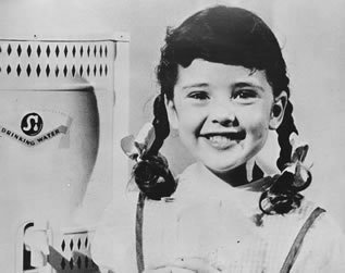 Here I am on the label that was on Sparkletts bottles everywhere. .