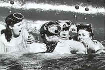 There were many scenes where we were under water in the ocean off Catalina or in a large tank.