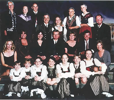 After the play the REAL von Trapps, the movie von Trapps and the theatre von Trapps took a picture. 