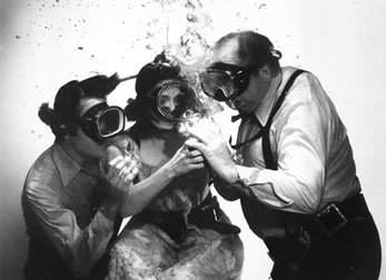  Months before I started shooting I was caught in a rip tide off the California coast and I nearly drowned. It was terrifing to put myself under water once again but it was Mark Harmon, who was a natural athelete that helped me with those difficult scenes like buddy breathing with Slim Pickens.