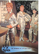 Space Gals June Lockhart and Marta Kristen and me in those horrible 1st season space suits made of silver covered cardboard. By the 2nd season silver mesh was invented by NASA and we were delighted when our spacesuits were remade in the new material.