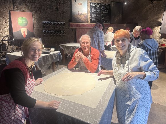 Making Apple Strudel at the Edelweiss Cooking School 