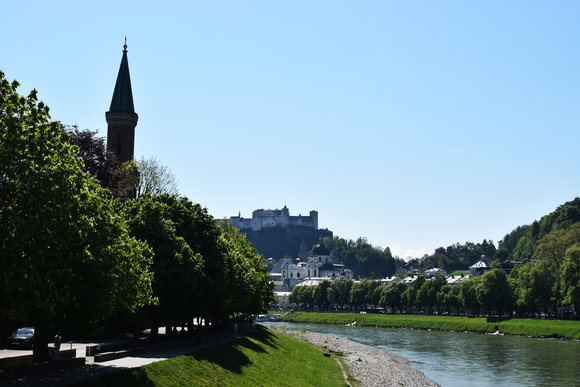 I never get tired of the Salzach River that lazily flows through the center of Salzburg. 
