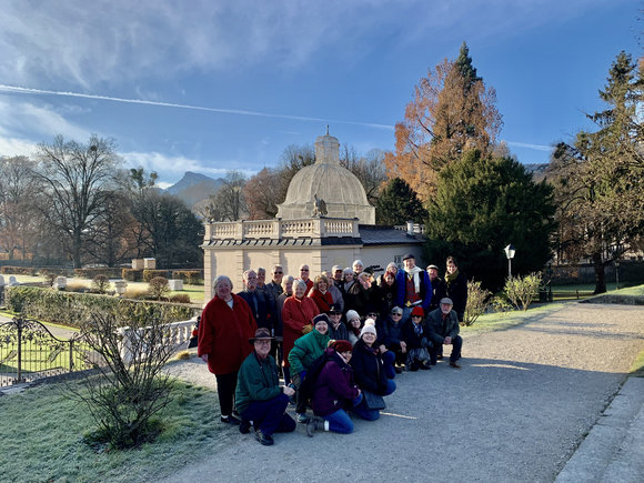 The top of Mirabell Gardens with my group