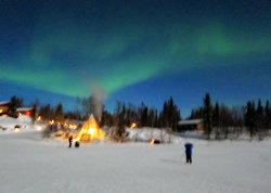 Hunting the aurora borealis in Aurora Village
