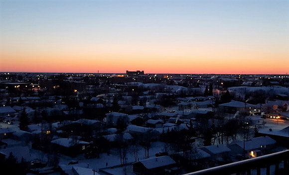 Sunset over Yellowknife