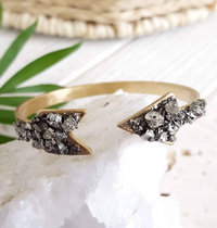 Pyrite Arrow Cuff Bracelet