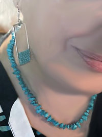 Novelette earrings and Turquoise Road Necklace