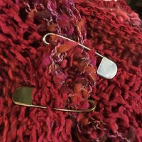 3" silver Gather It pin