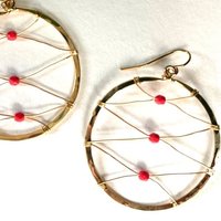 Sacred Circle earrings & art