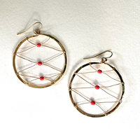 Sacred Circle earrings & art