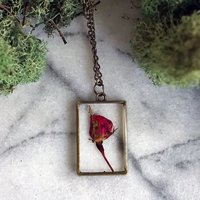 Rosebud Rectangle Necklace
