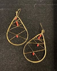Sacred Woven earrings & art