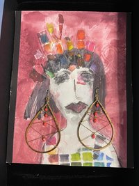 Sacred Woven earrings & art