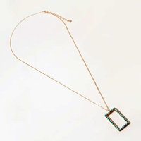 Beguiled Rectangular Pendant Necklace