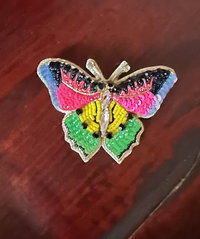 Butterfly Beaded Brooch