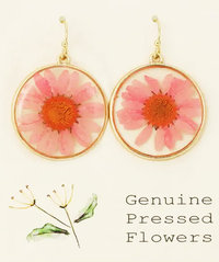 Chrysanthemum Flower Earrings ♥ AC Art