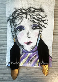 Feathering Earrings & AC Art ♥