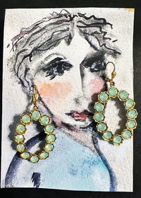 Sea Opal Earrings + AC Art ♥