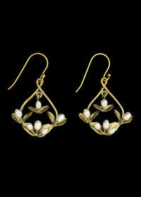 Spring Vine Hoop Wire Earrings + AC Art ♥