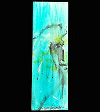 Michelle - original mixed media painting by Angela Cartwright