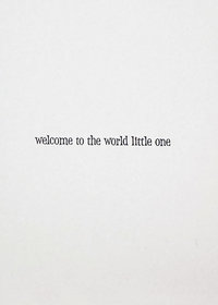 Welcome Baby single Cards