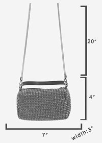 Pave Rectangular Rhinestone handbag