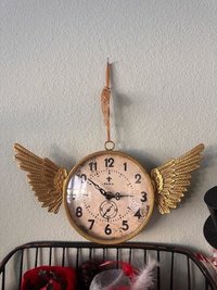 Time Flies Wing Clock