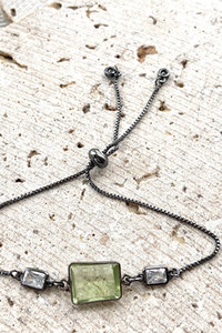 Green Amethyst Slider Bracelet & AC Art ♥