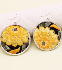 Yellow Garden Earrings AC Art ♥