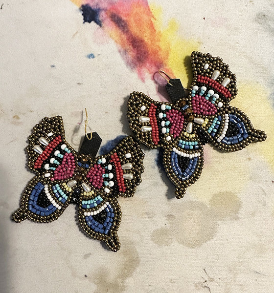 Estate Butterfly Earrings + AC art ♥