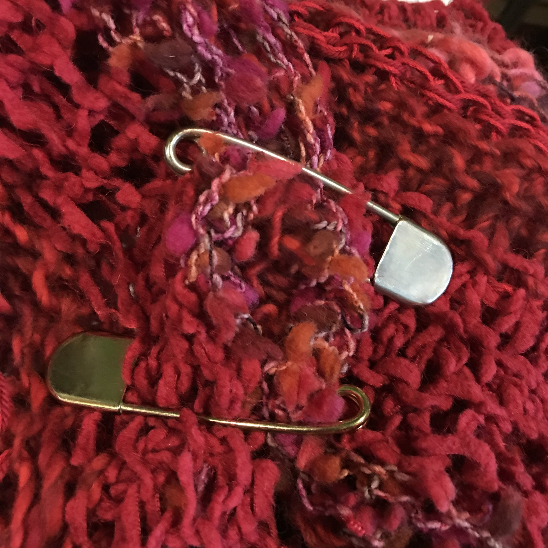 3" silver Gather It pin