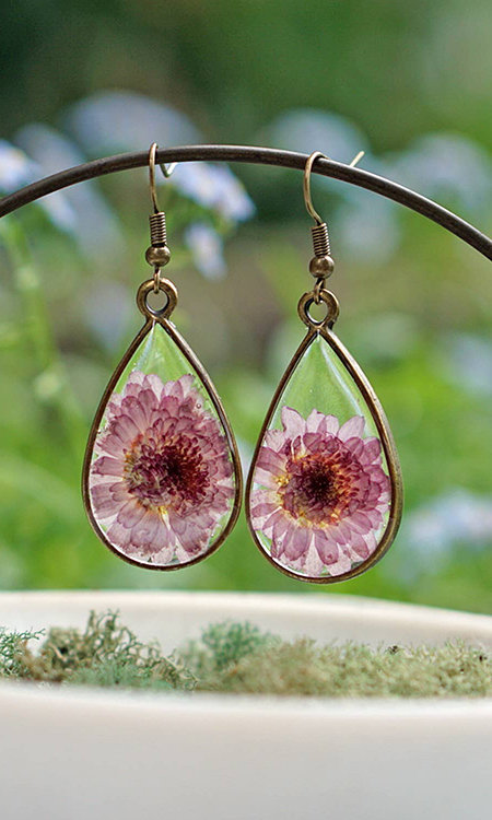 Chrysanthemum earrings