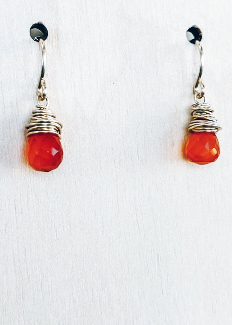 Carnelian Mini Earrings ♥ AC Art