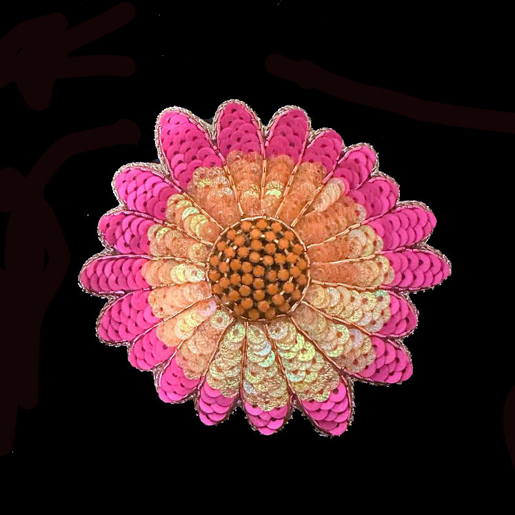 Sunflower Beaded Brooch