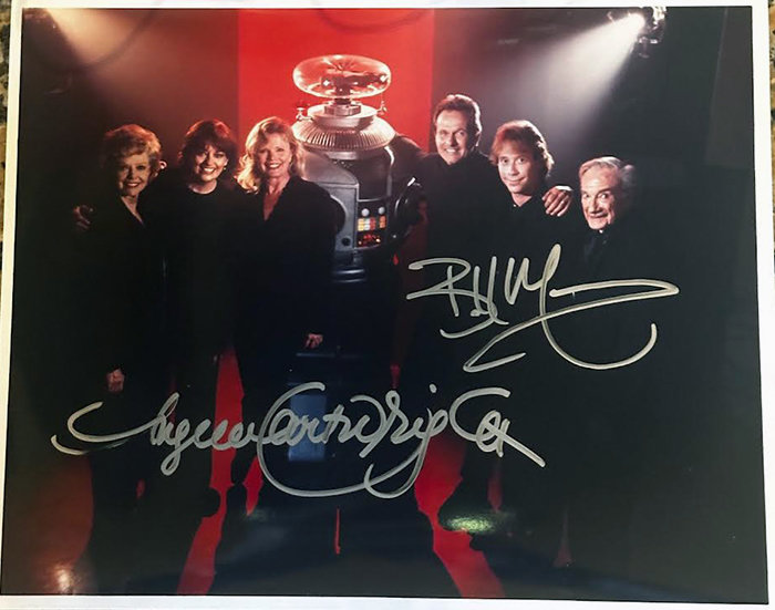 #301 JUNE'S STASH - Lost In Space TV GUIDE article & pic - both signed by Bill & Angela