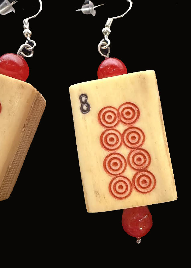8 Dot Mah Jongg Earrings