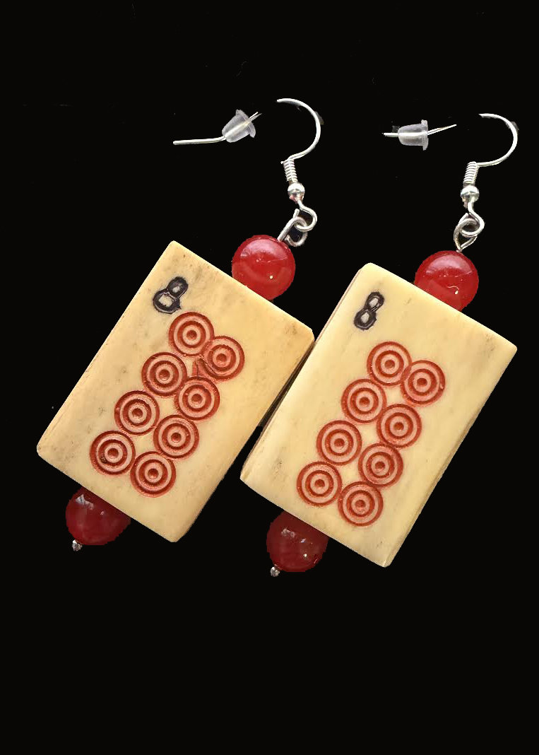 8 Dot Mah Jongg Earrings