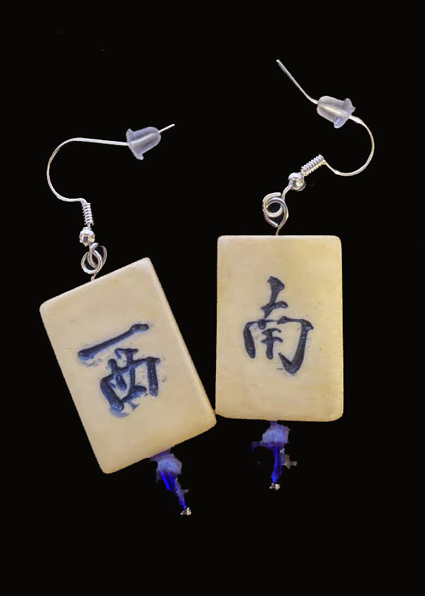 Mah Jongg Tiny Earrings