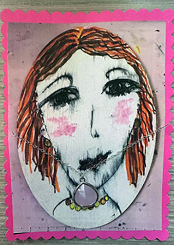 Pink Dot Gem Necklace ♥ AC Art  