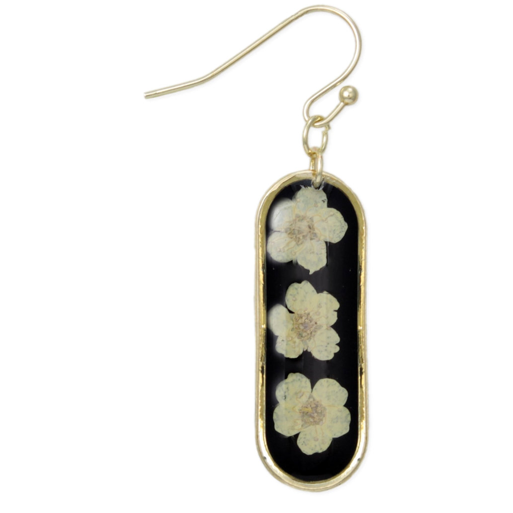 Three Flower Pressed earrings ♥ AC Art