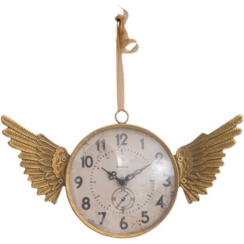 Time Flies Wing Clock