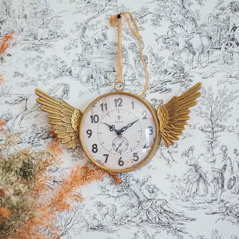 Time Flies Wing Clock