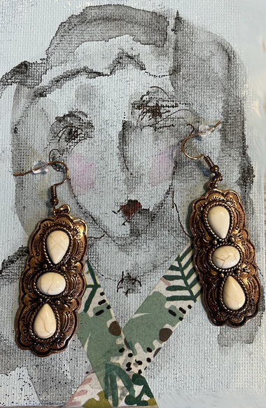 Three Stone Earrings & AC art